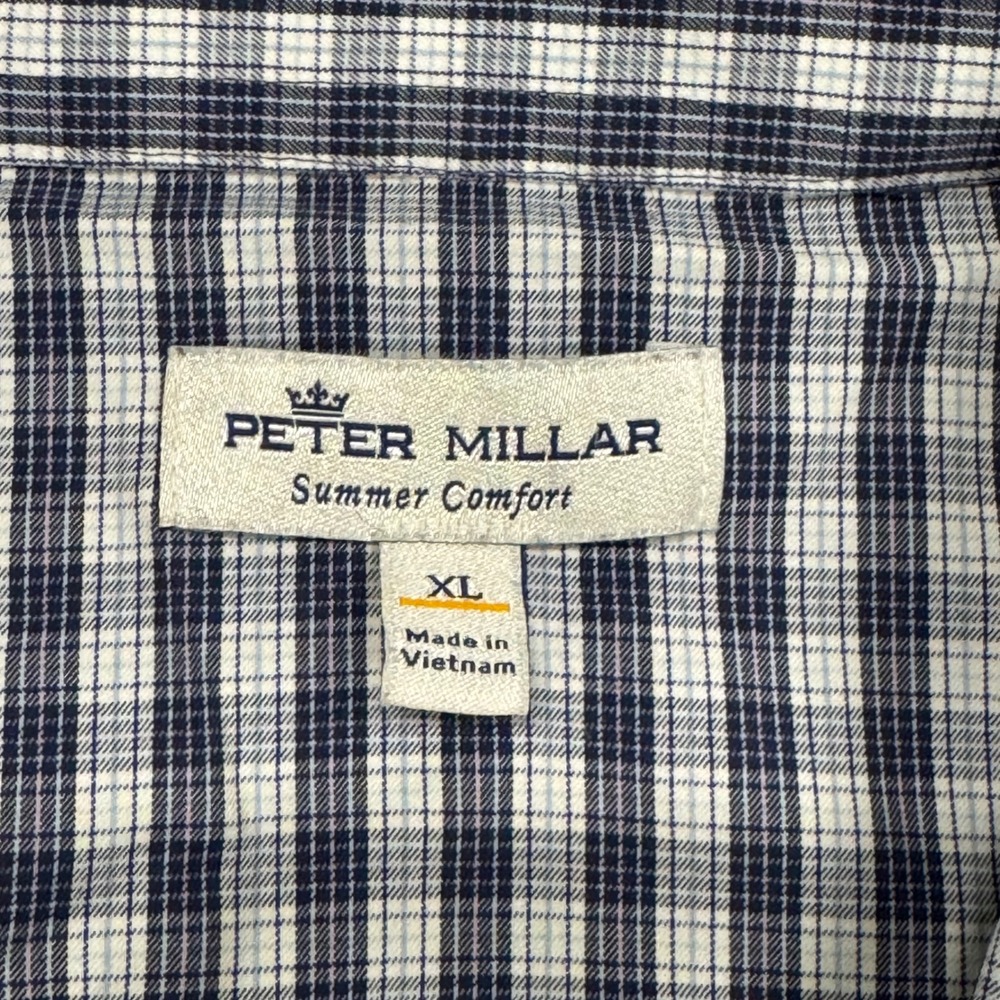 Peter Millar Summer Comfort XL Long Sleeve Button Down Shirt Gingham Check - Picture 4 of 9